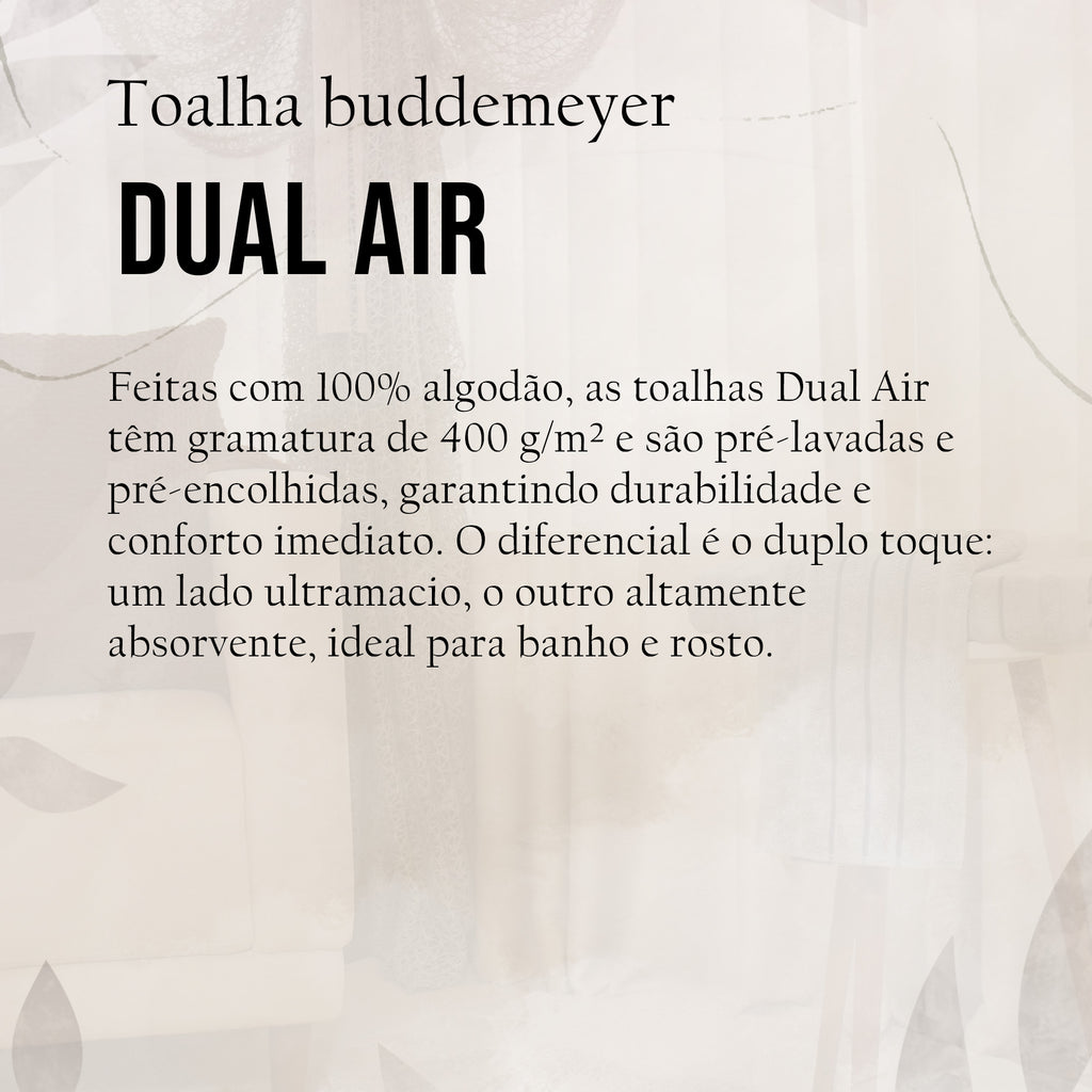 TOALHA BANHO E ROSTO BUDDEMEYER DUAL AIR
