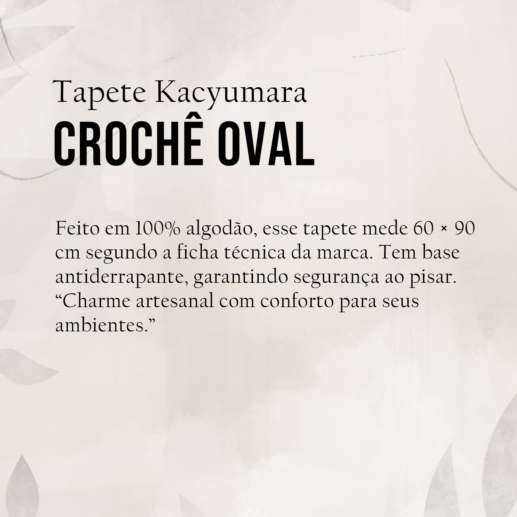 TAPETE CROCHÊ KACYUMARA OVAL