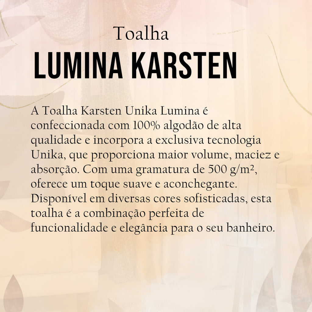 TOALHA BANHO E ROSTO KARSTEN UNIKA